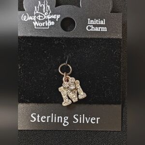 Disney Initial Charm "M" with diamond accents